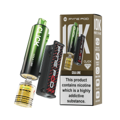 Pod Salt Pyne Click 10,000 Puffs - 10+2ml - COLA LIME - [5 Pack]