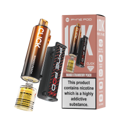 Pod Salt Pyne Click 10,000 Puffs - 10+2ml - MANGO STRAWBERRY PEACH - [5 Pack]