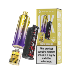 Pod Salt Pyne Click 10,000 Puffs - 10+2ml - PINEAPPLE PASSION LIME - [5 Pack]