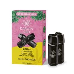 Darwin CBD (The Big One) Replacement Pod - 2 x 450mg - Pink Lemonade 900mg