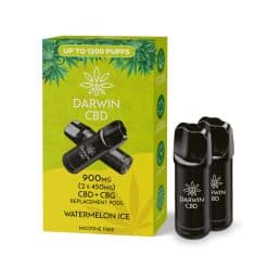 Darwin CBD (The Big One) Replacement Pod - 2 x 450mg - Watermelon Ice 900mg