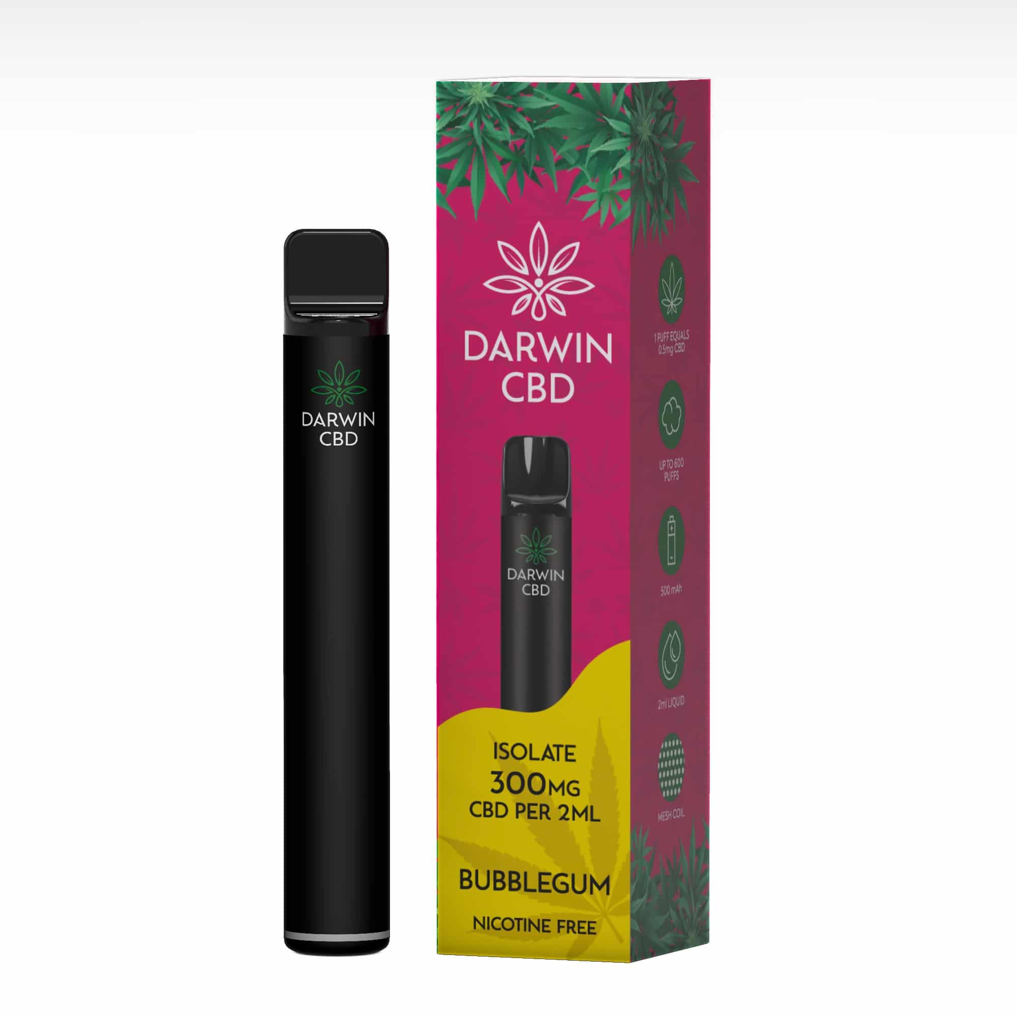 Darwin CBD - Pod Kit 600 Puffs - Bubblegum 300mg - Image 4