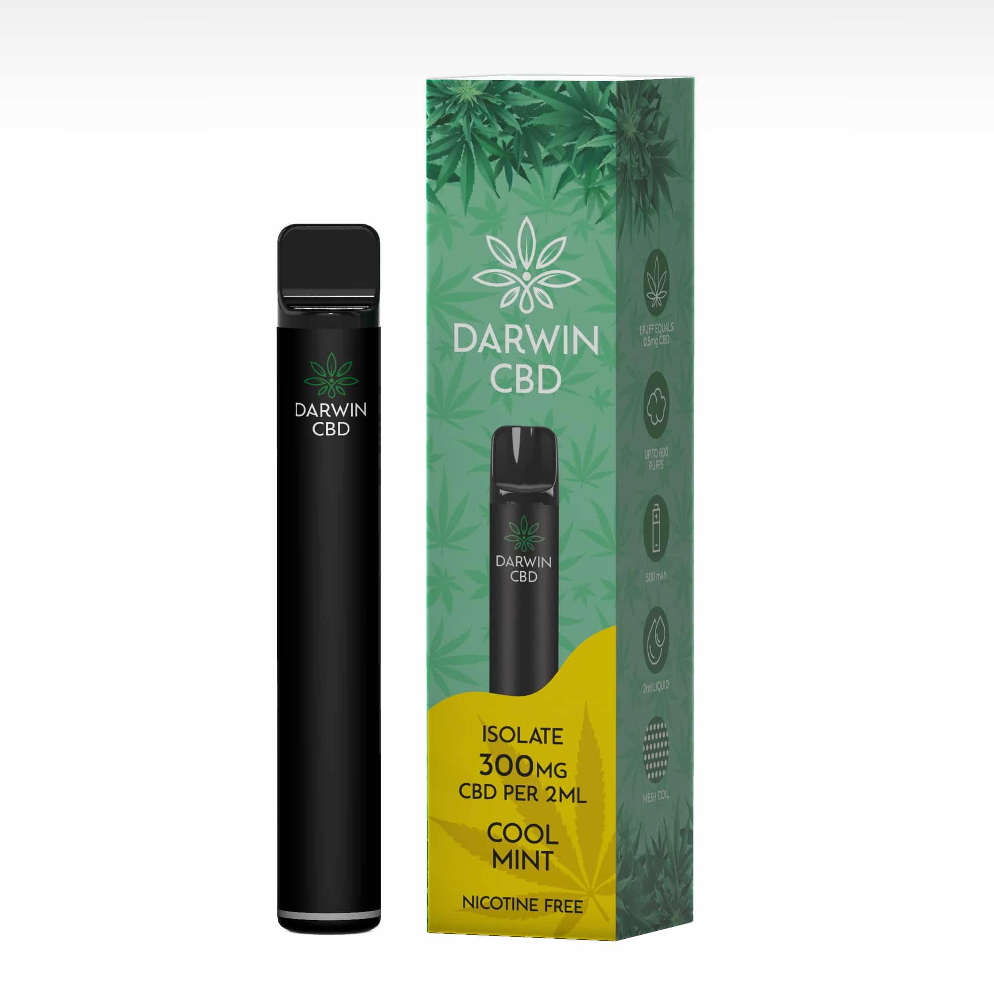 Darwin CBD - Pod Kit 600 Puffs - Cool Mint 300mg - Image 4