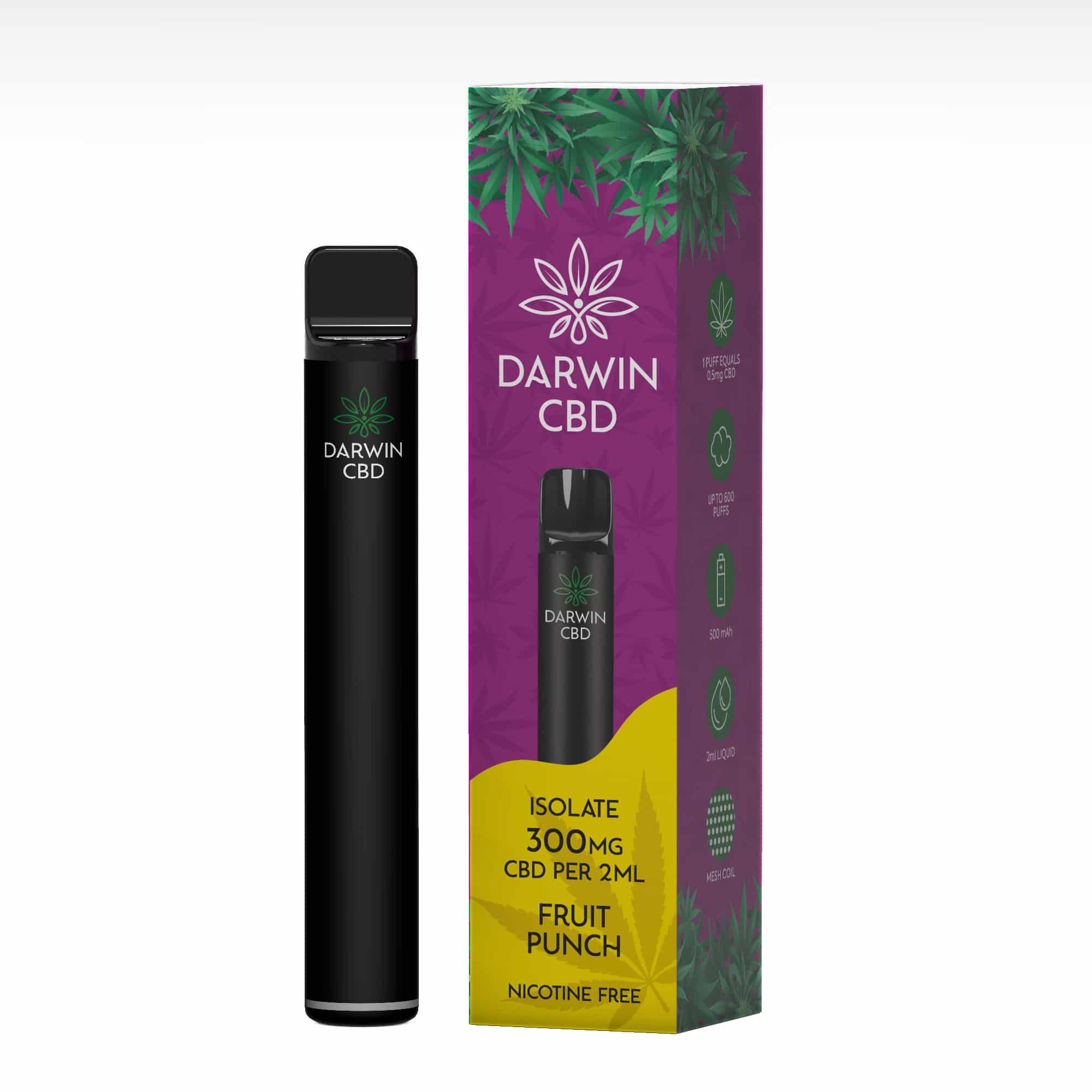 Darwin CBD - Pod Kit 600 Puffs - Fruit Punch 300mg - Image 4
