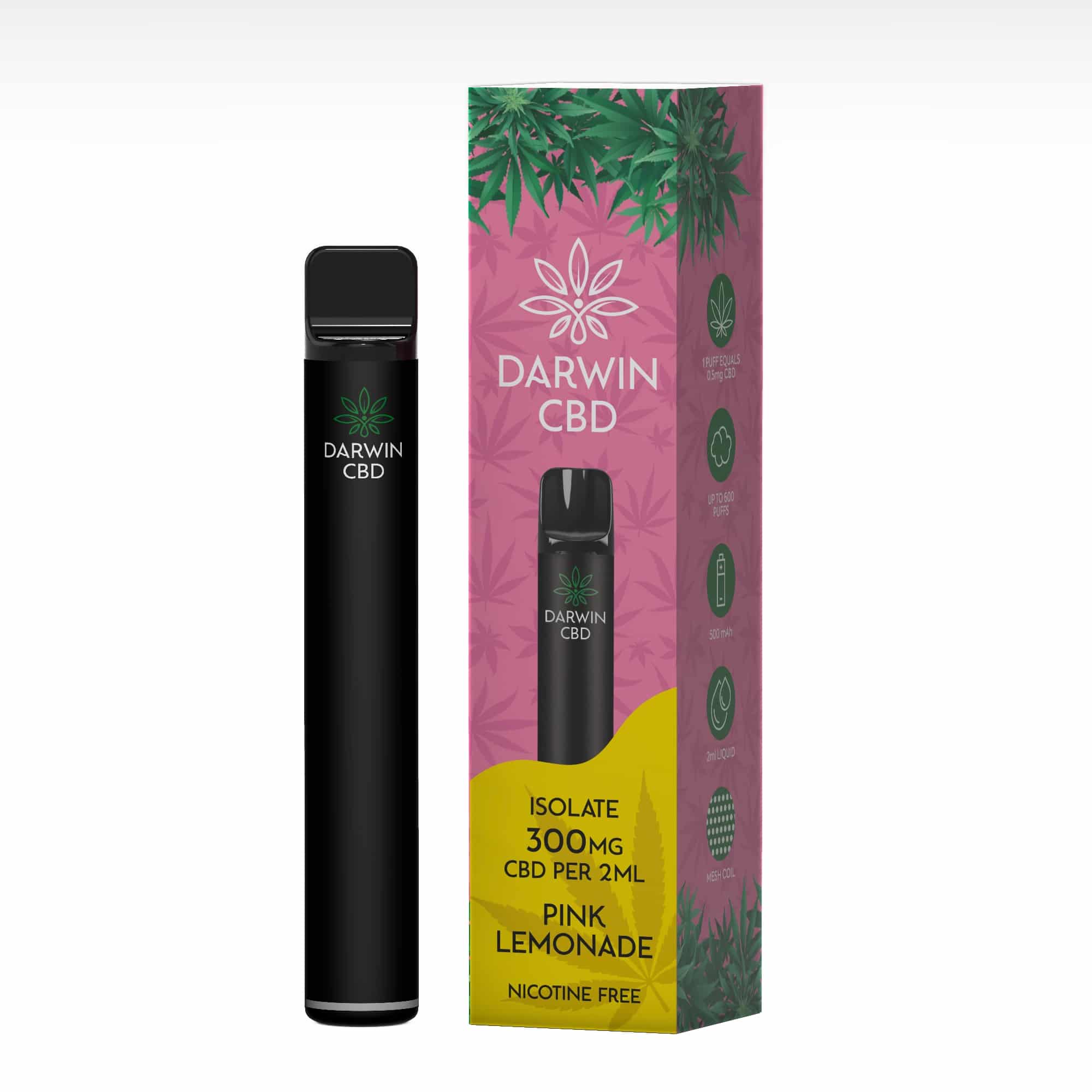 Darwin CBD - Pod Kit 600 Puffs - Pink Lemonade 300mg - Image 4
