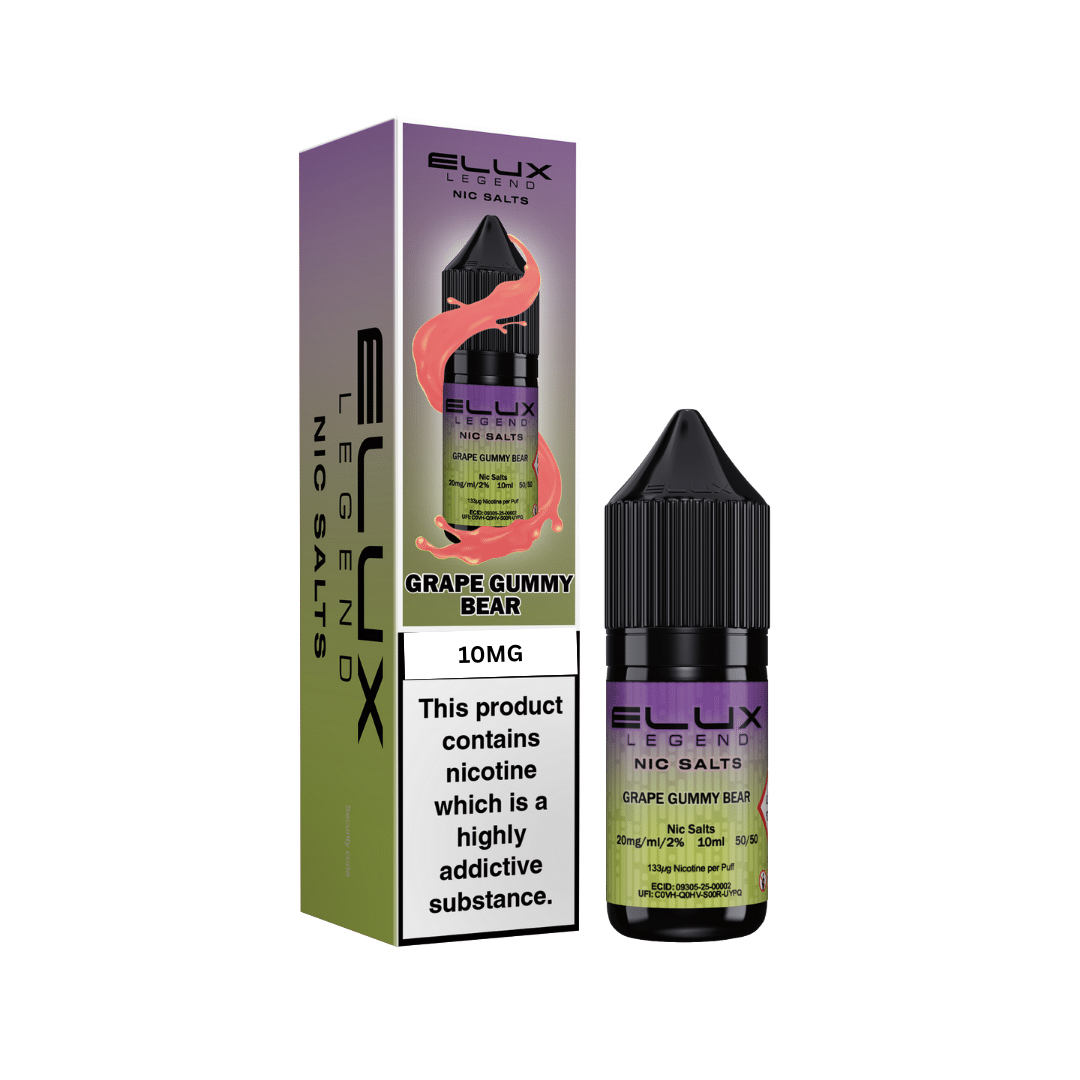 Elux Nic Salts - 10mg Salt - Grape Gummy Bear